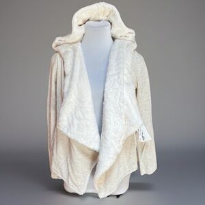 Maddie Cream Oatmeal Hoodie Junior XL Ladies S Hooded Layering Sweater J…